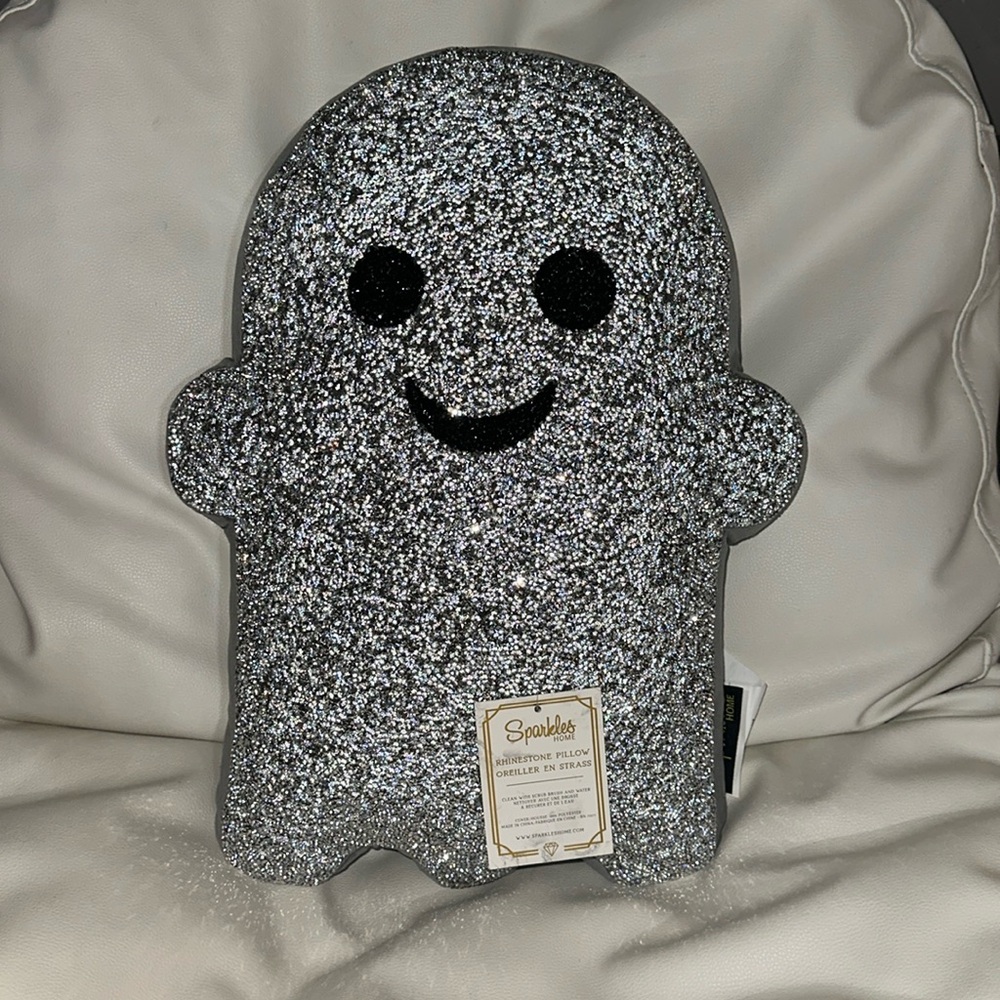 Full Rhinestone Ghost Pillow by Sparkles Home